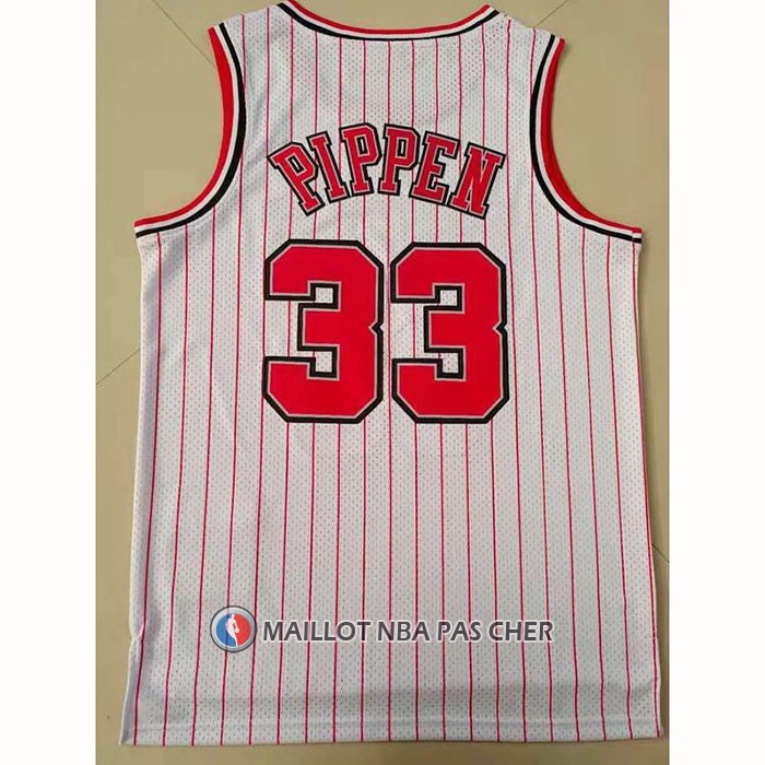 Maillot Chicago Bulls Scottie Pippen NO 33 Reload Hardwood Classics Blanc